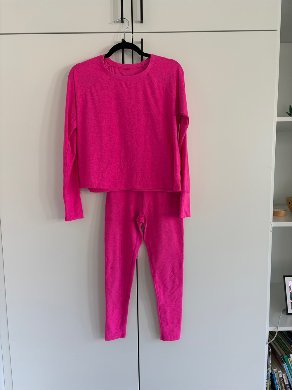 Beyond Yoga Neon Pink Leggings and Top Set